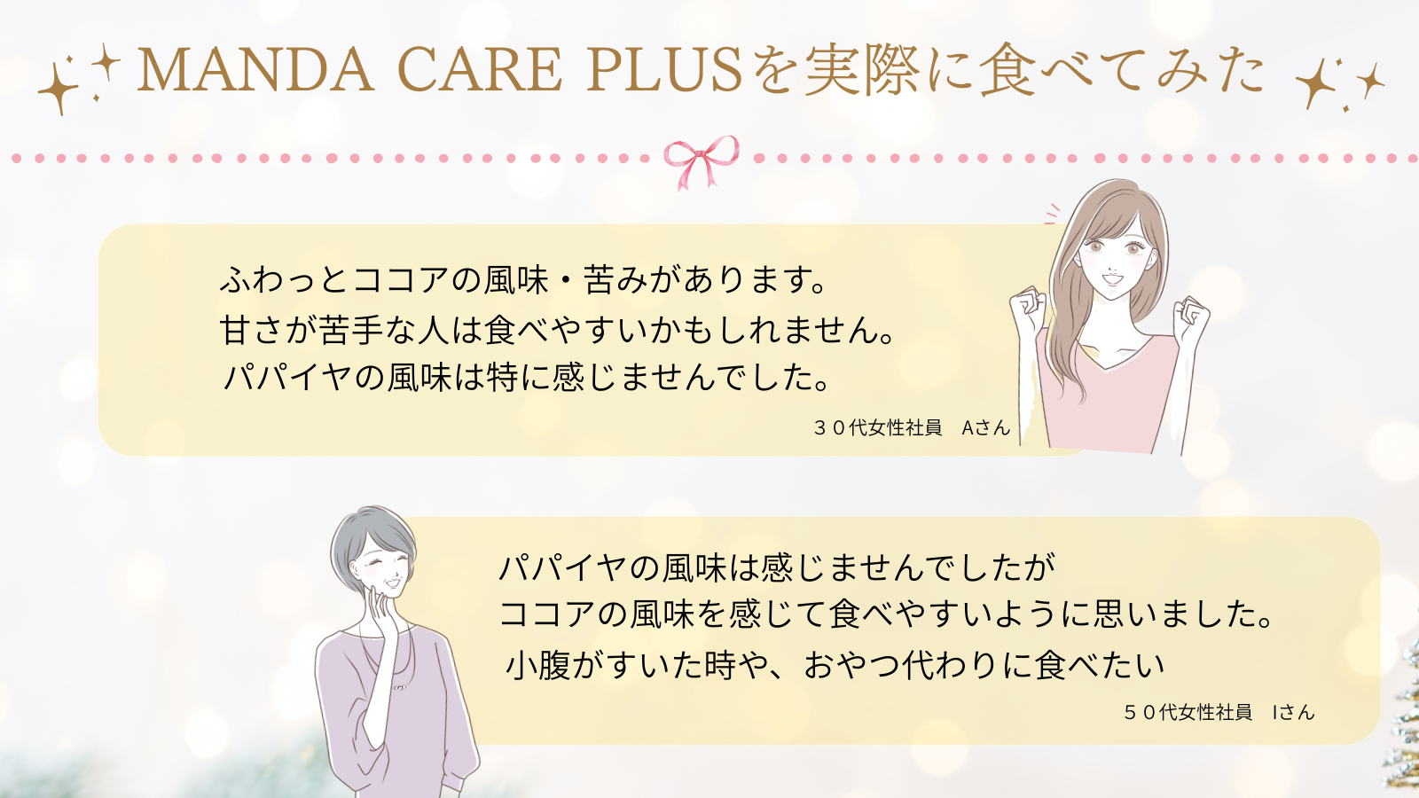 MANDA CARE PLUS（マンダケアプラス）を実際に食べてみた